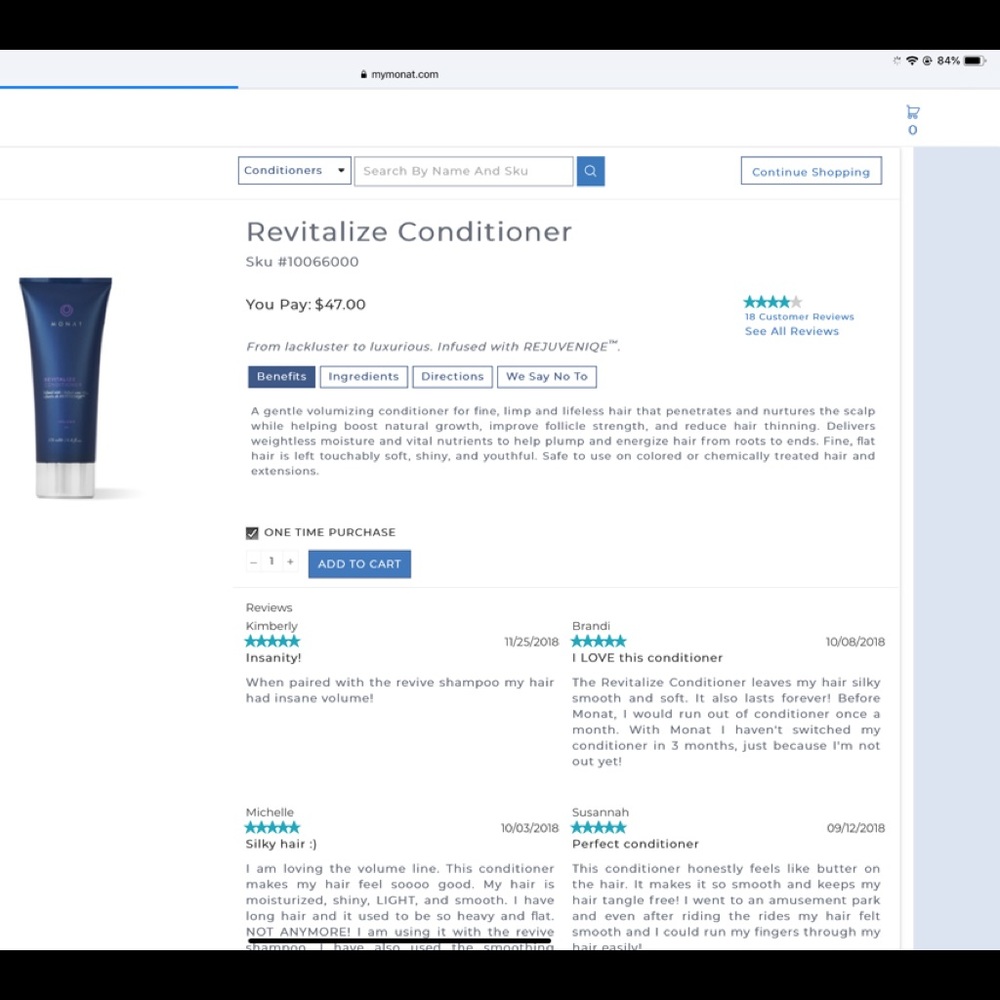 MONAT revitalize conditioner